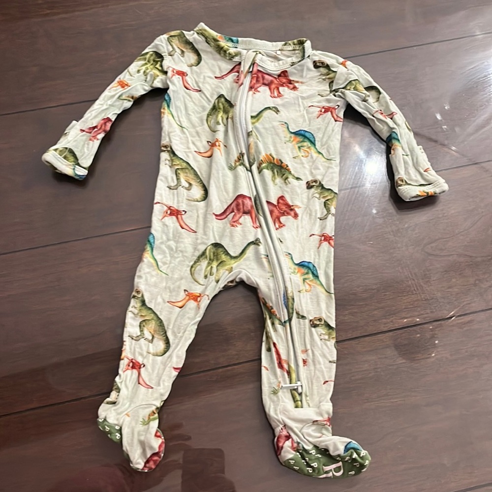 Posh Peanut NB footies dinosaurs